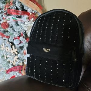Victoria's Secret Black Velvet backpack